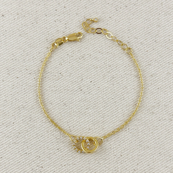 Mondsee 18k Gold Filled Linked CZ Bracelet | 18k Gold Filled Jewelry