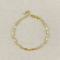 Mondsee 18K Gold Filled Textured Bar Link Bracelet | 18k Gold Filled Jewelry