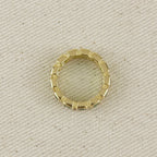 Mondsee 18k Gold Filled Chunky Emerald CZ Eternity Band Ring | 18k Gold Filled Jewelry