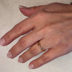 Mondsee 18k Gold Filled Chain Link CZ Ring | 18k Gold Filled Jewelry