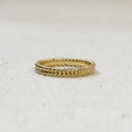 Mondsee 18k Gold Filled Double Beaded Band Ring | 18k Gold Filled Jewelry