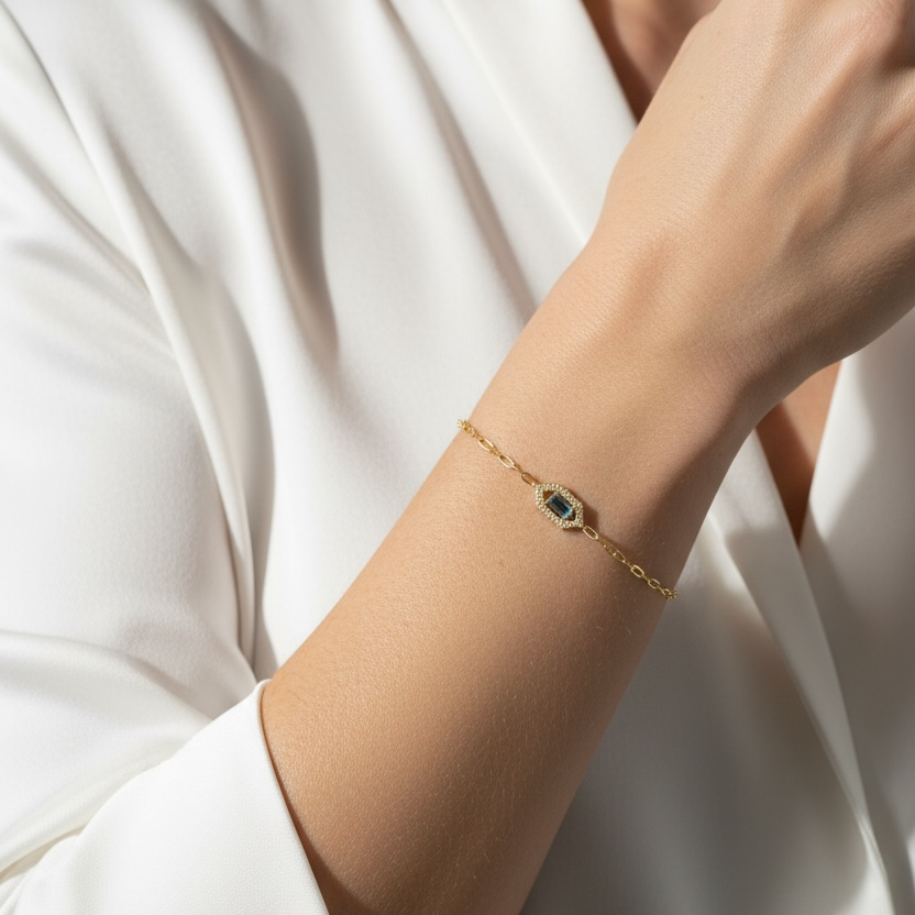 Mondsee 18k Gold Vermeil Fancy Birthstone Bracelet | 18k Gold Filled Jewelry