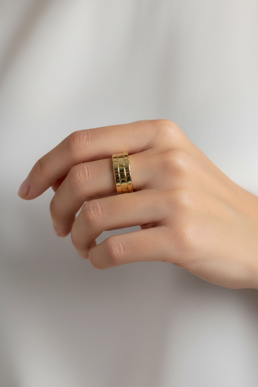 Mondsee 18K Gold Filled 9mm Watch Band Ring | 18k Gold Filled Jewelry