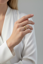 18k Gold Filled Mini Polished Dome Ring