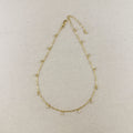Mondsee 18K Gold Filled Paperclip Chain with Bezel CZ Drops Necklace | 18k Gold Filled Jewelry