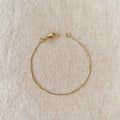 Mondsee 18k Gold Filled 0.5mm Box Chain Bracelet | 18k Gold Filled Jewelry