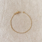 Mondsee 18k Gold Filled 0.5mm Box Chain Bracelet | 18k Gold Filled Jewelry