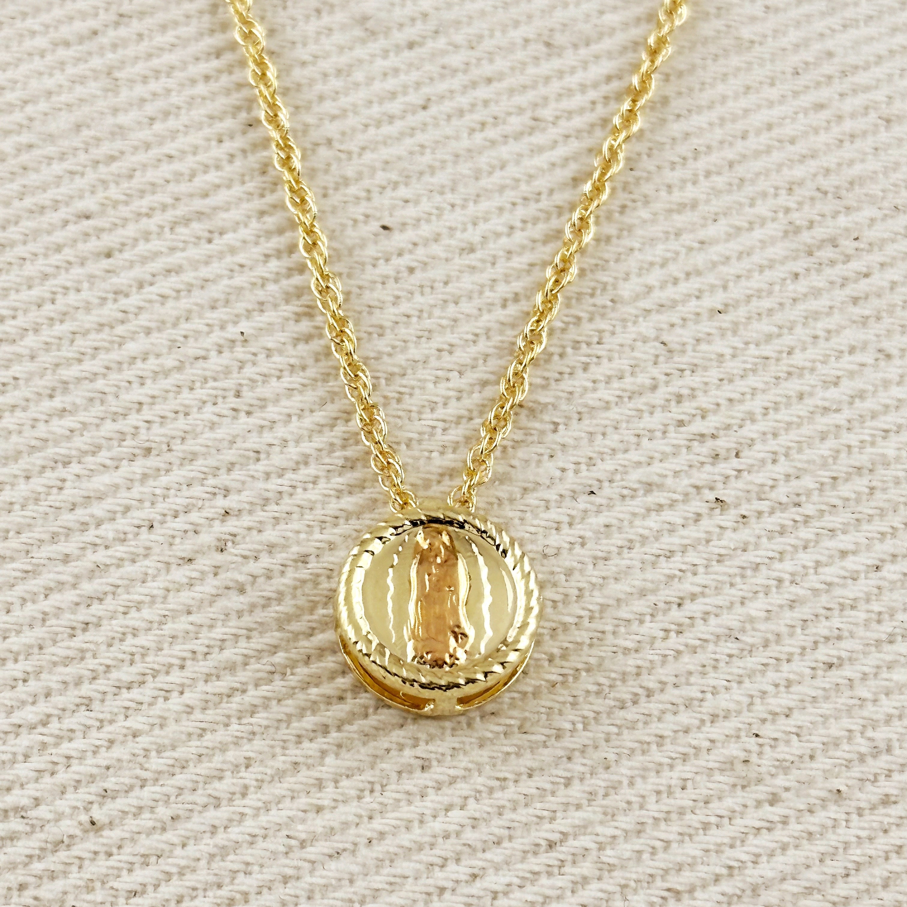Mondsee 18k Gold Filled Mini Lady Guadalupe Necklace | 18k Gold Filled Jewelry