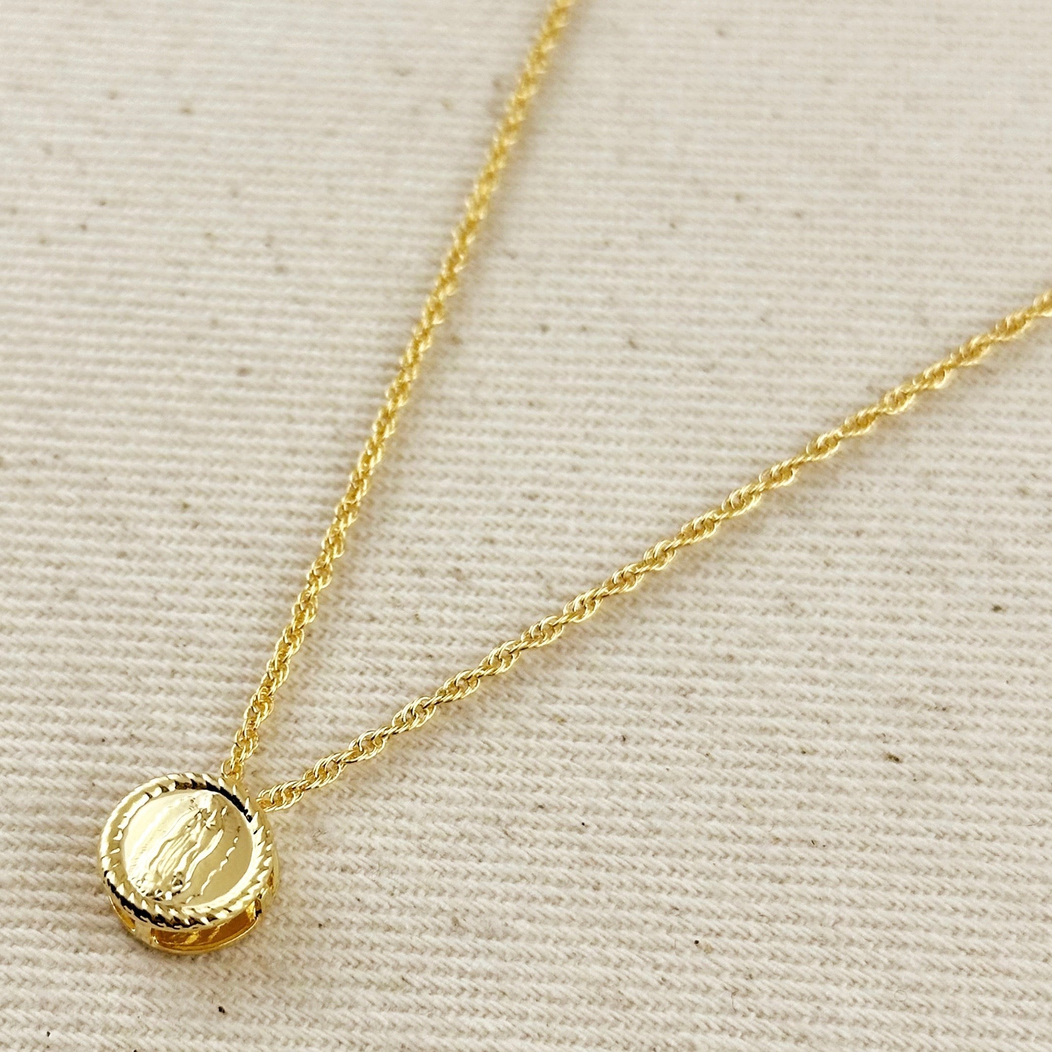 Mondsee 18k Gold Filled Mini Lady Guadalupe Necklace | 18k Gold Filled Jewelry