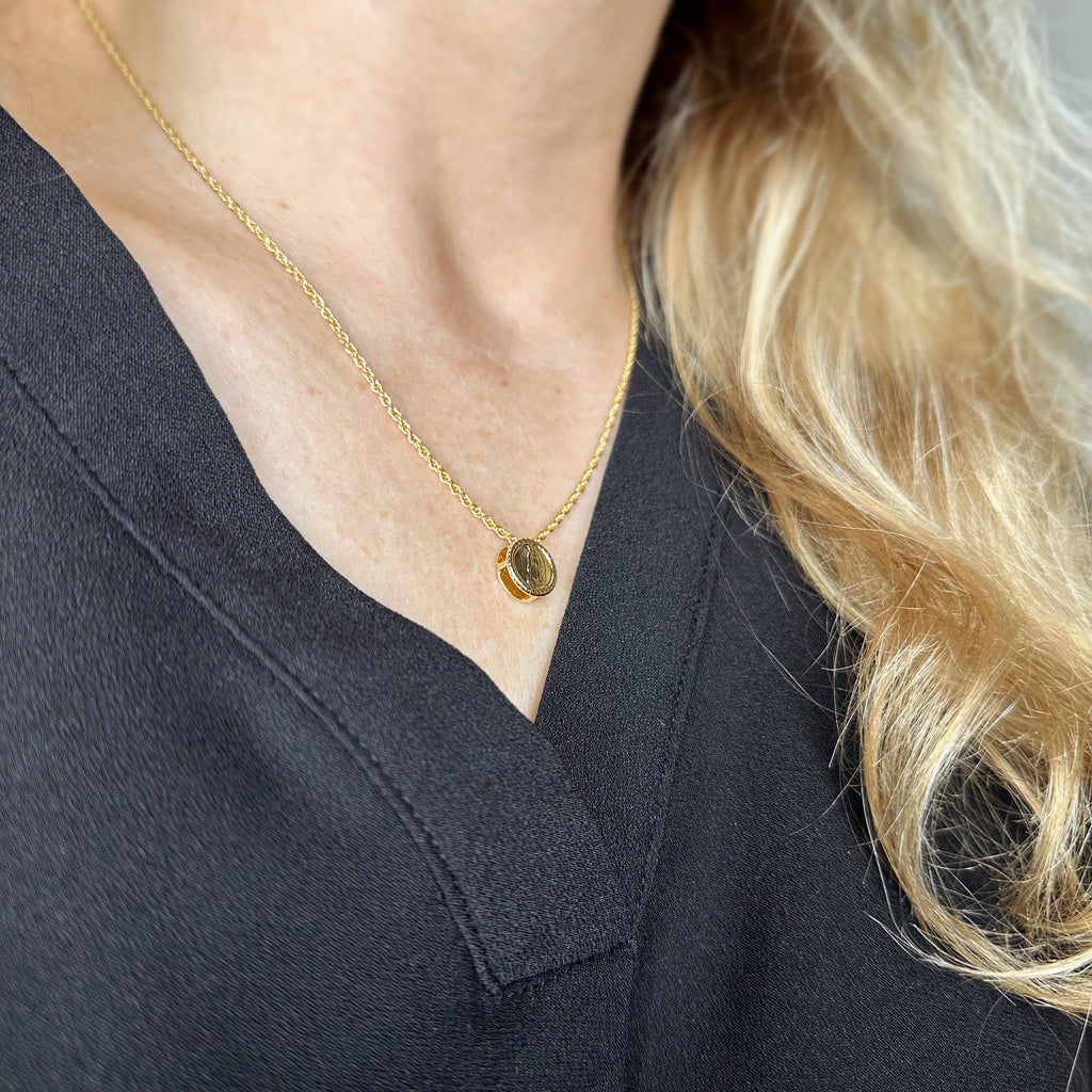 Mondsee 18k Gold Filled Mini Lady Guadalupe Necklace | 18k Gold Filled Jewelry
