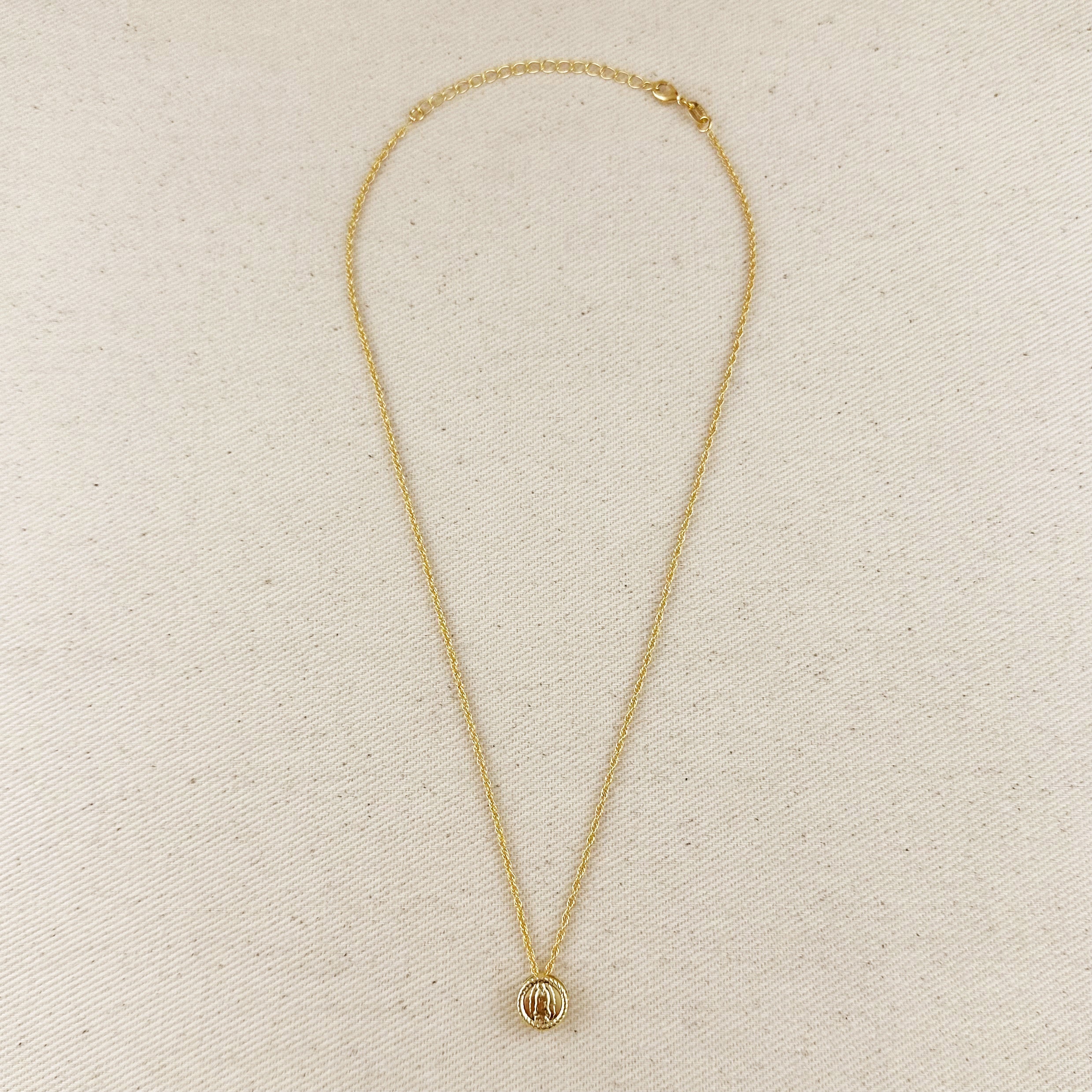 Mondsee 18k Gold Filled Mini Lady Guadalupe Necklace | 18k Gold Filled Jewelry