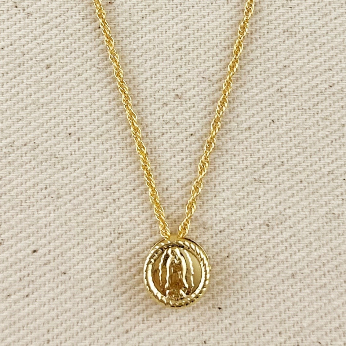 Mondsee 18k Gold Filled Mini Lady Guadalupe Necklace | 18k Gold Filled Jewelry