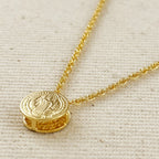 Mondsee 18k Gold Filled Mini Double Sided Coin Saint Benedict Necklace | 18k Gold Filled Jewelry