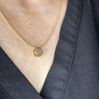 Mondsee 18k Gold Filled Mini Double Sided Coin Saint Benedict Necklace | 18k Gold Filled Jewelry