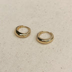 18k Gold Filled British Closure Artisan Clicker Hoop Earrings