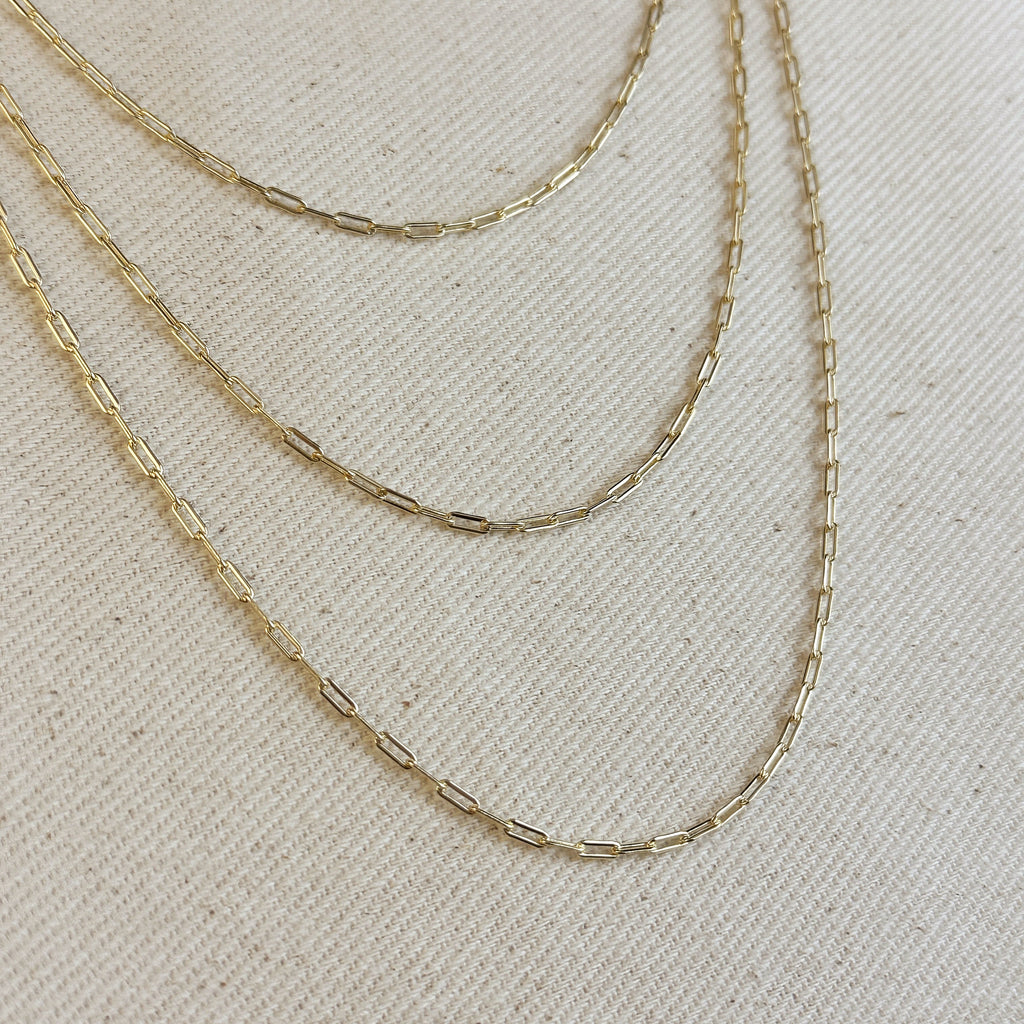 Mondsee 18k Gold Filled Mini Paperclip Chain | 18k Gold Filled Jewelry