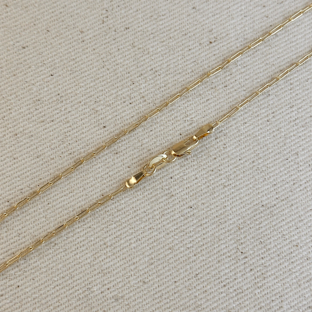 Mondsee 18k Gold Filled Mini Paperclip Chain | 18k Gold Filled Jewelry