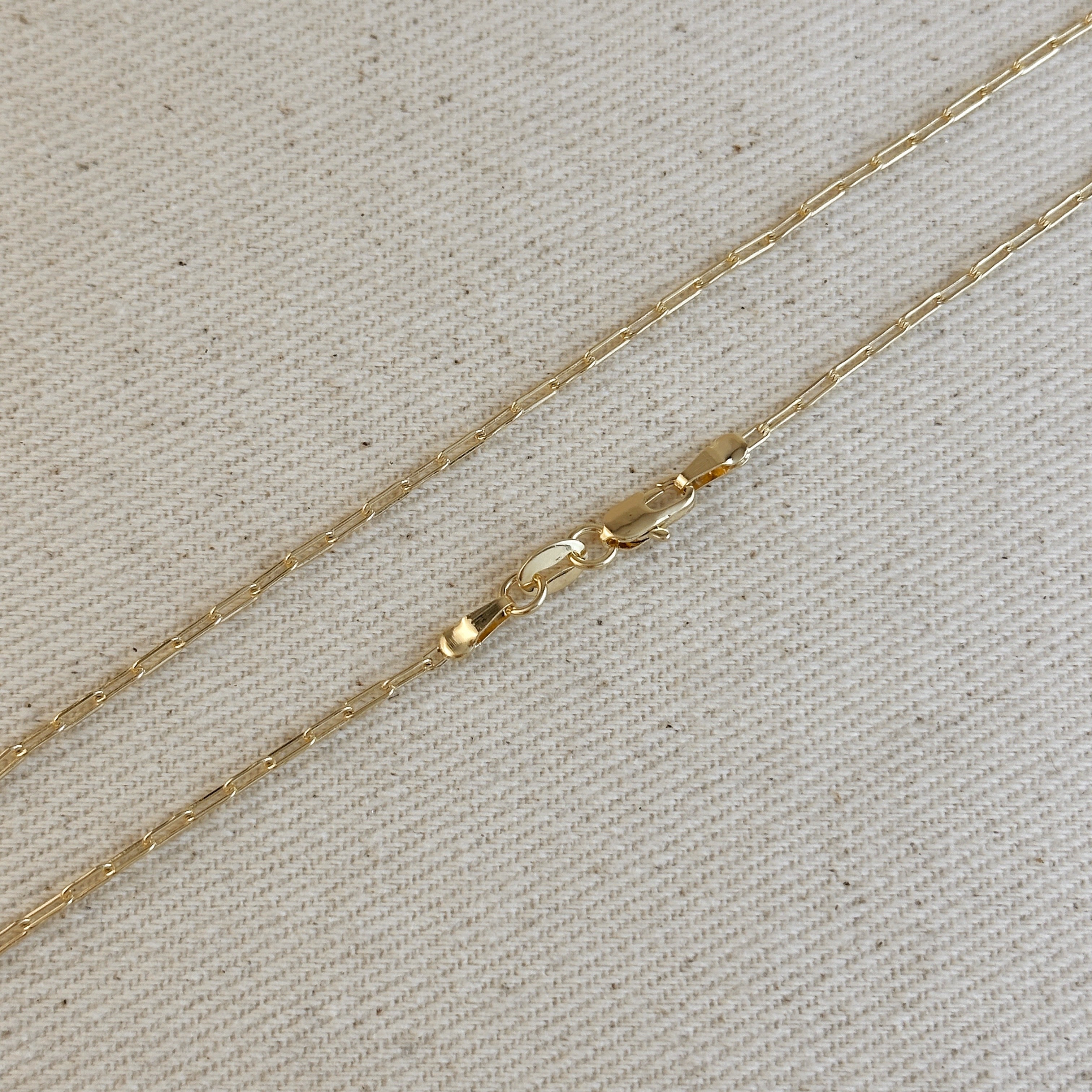 Mondsee 18k Gold Filled Mini Paperclip Chain | 18k Gold Filled Jewelry