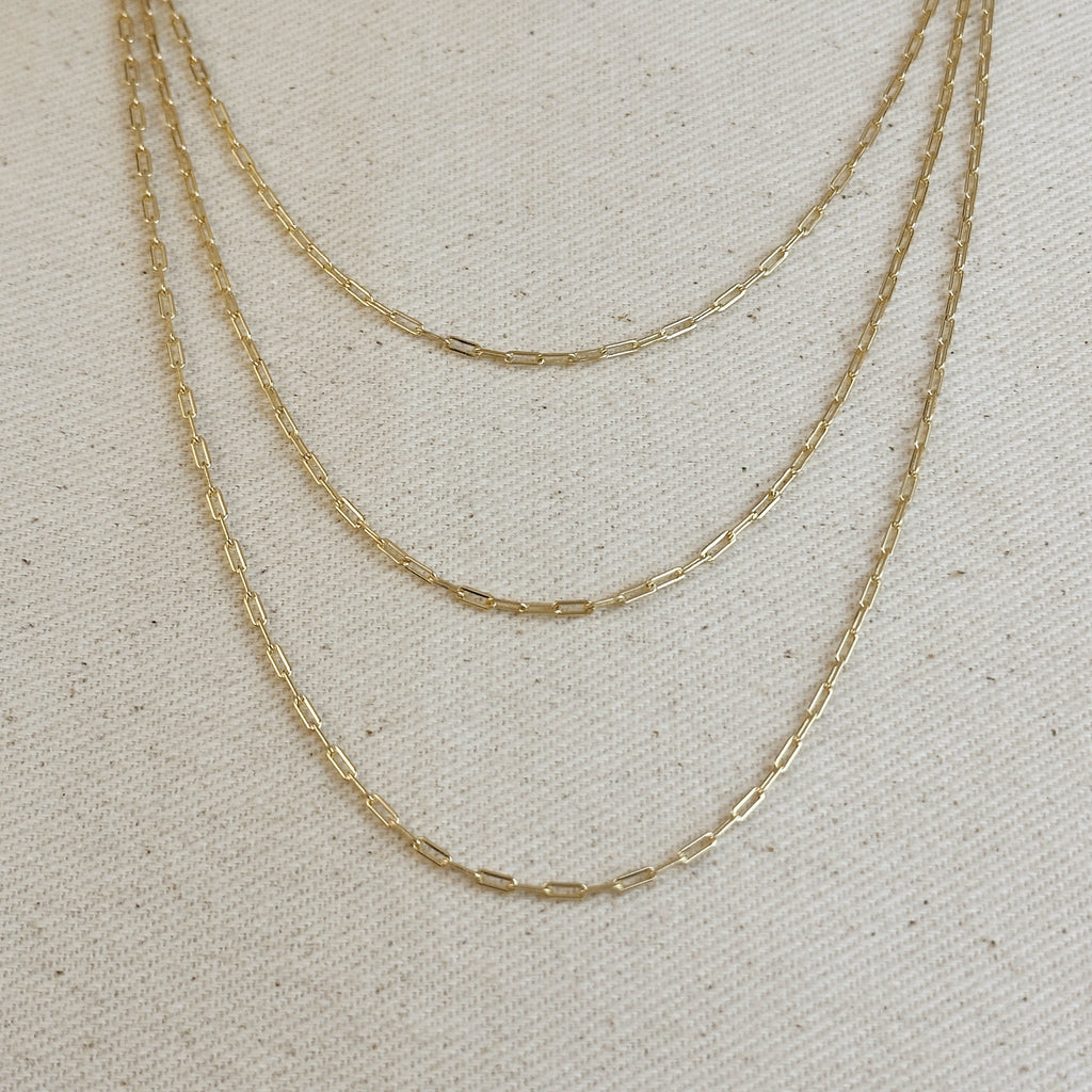 Mondsee 18k Gold Filled Mini Paperclip Chain | 18k Gold Filled Jewelry