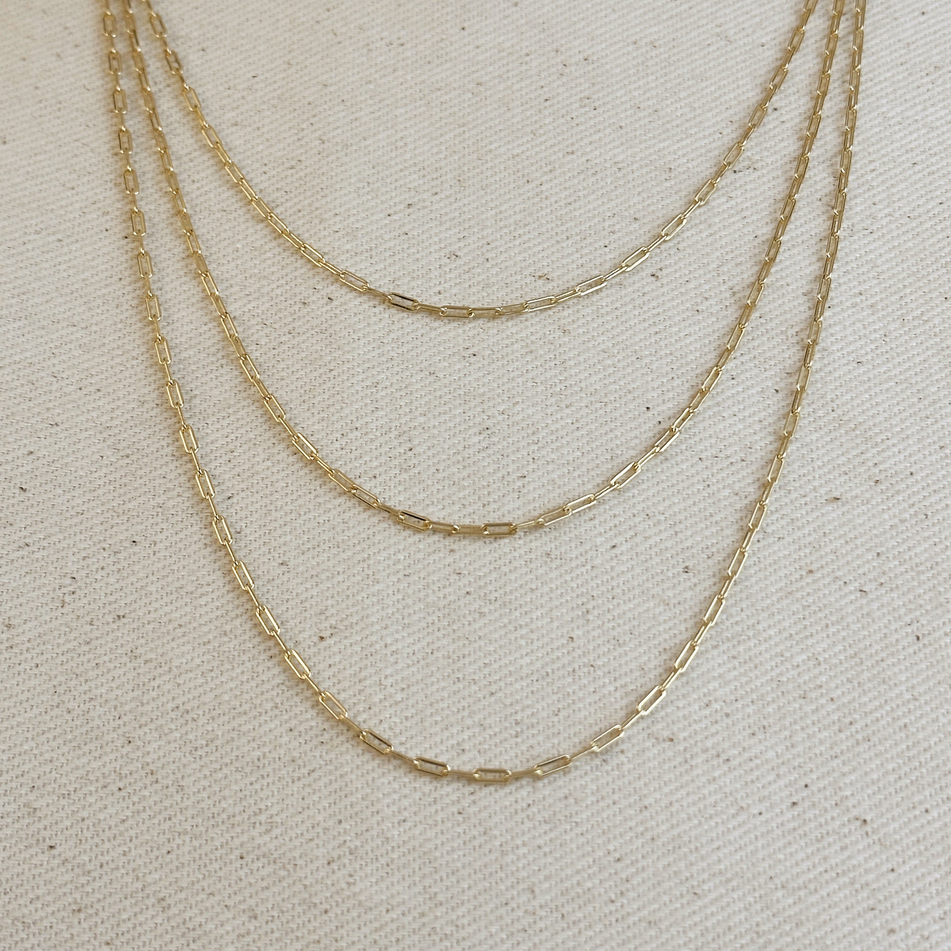 Mondsee 18k Gold Filled Mini Paperclip Chain | 18k Gold Filled Jewelry