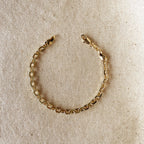 Mondsee 18k Gold Filled Diamond 4.5 mm Cut Anchor Link Bracelet | 18k Gold Filled Jewelry