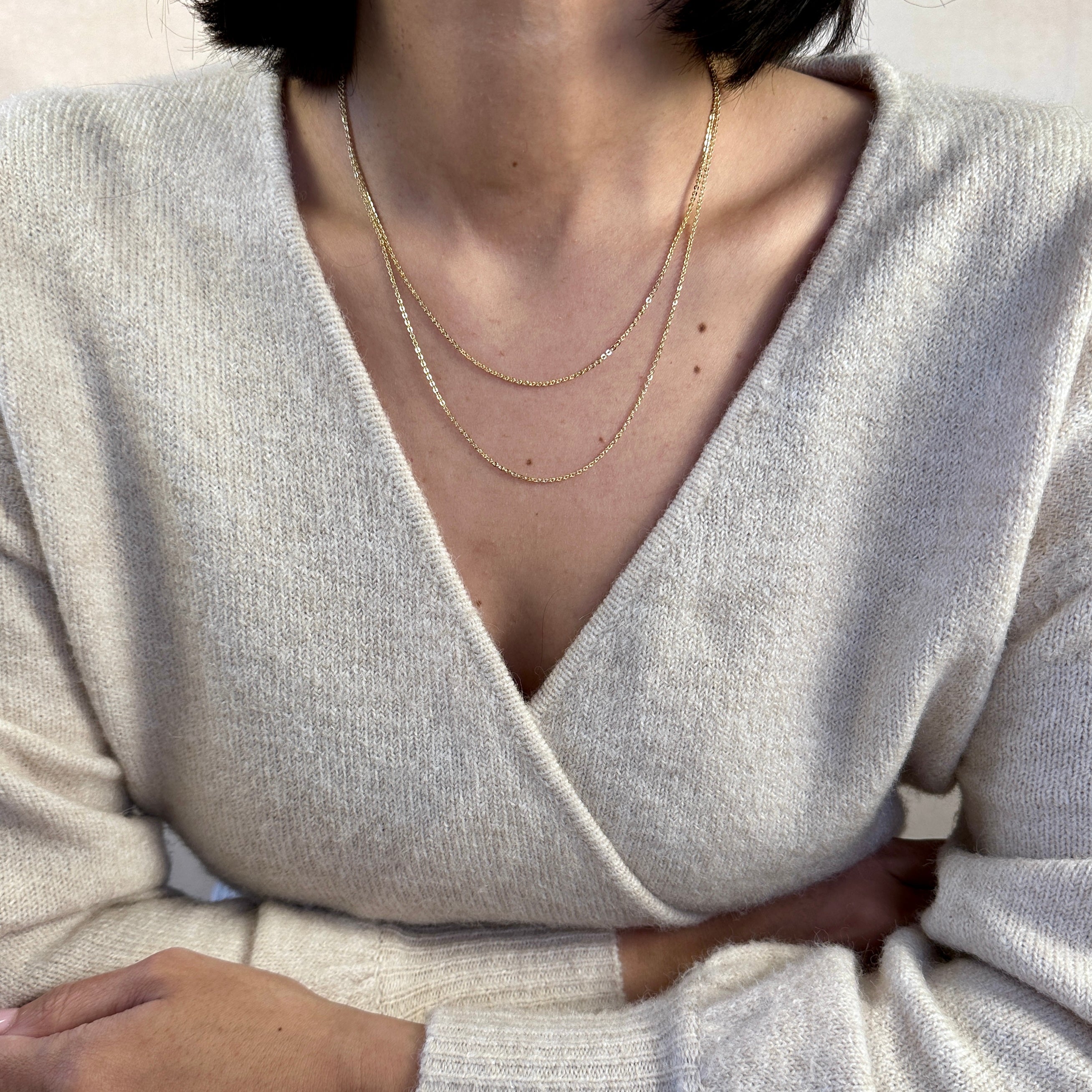 Mondsee 18k Gold Filled 1.45mm Cable Chain | 18k Gold Filled Jewelry