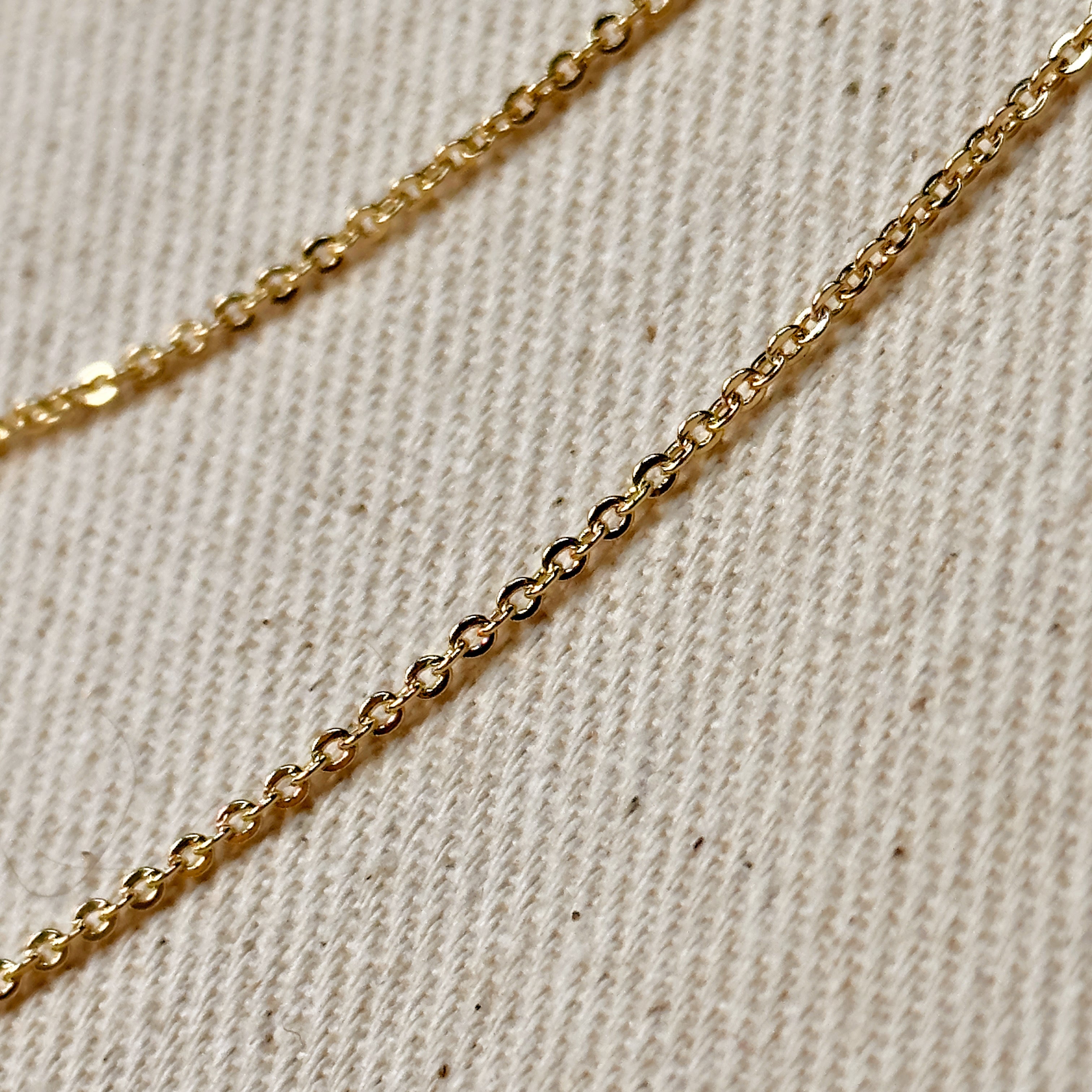 Mondsee 18k Gold Filled 1.45mm Cable Chain | 18k Gold Filled Jewelry