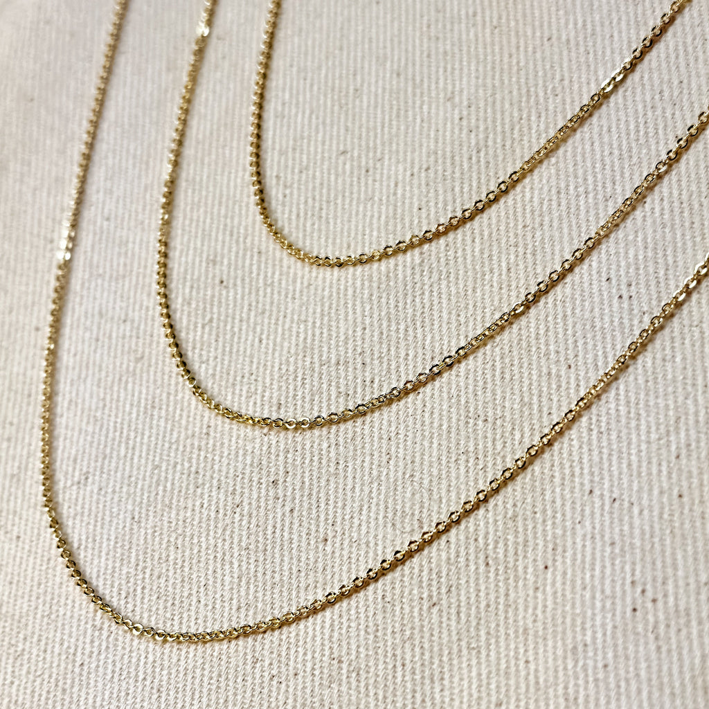 Mondsee 18k Gold Filled 1.45mm Cable Chain | 18k Gold Filled Jewelry