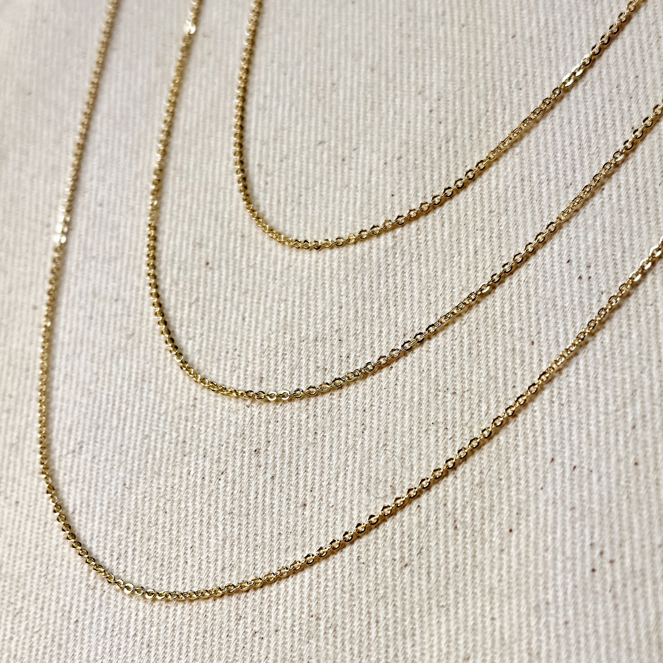 Mondsee 18k Gold Filled 1.45mm Cable Chain | 18k Gold Filled Jewelry