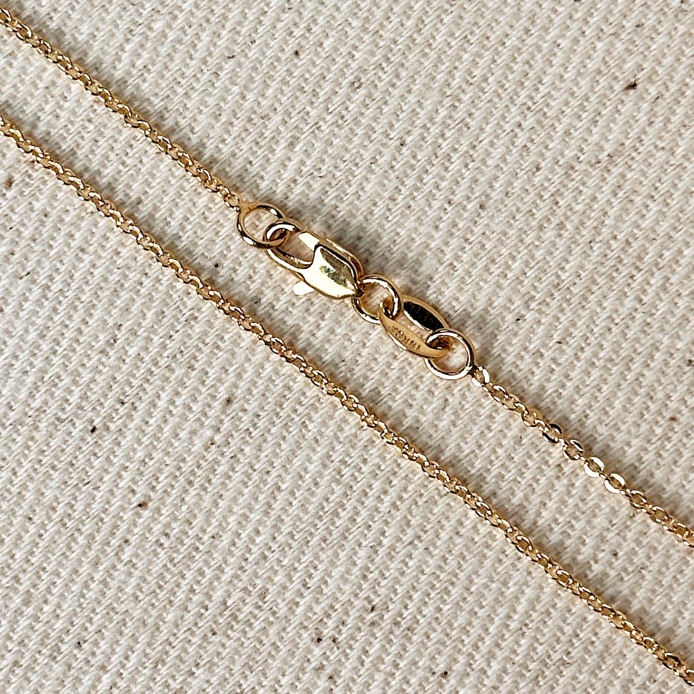Mondsee 18k Gold Filled 1.45mm Cable Chain | 18k Gold Filled Jewelry