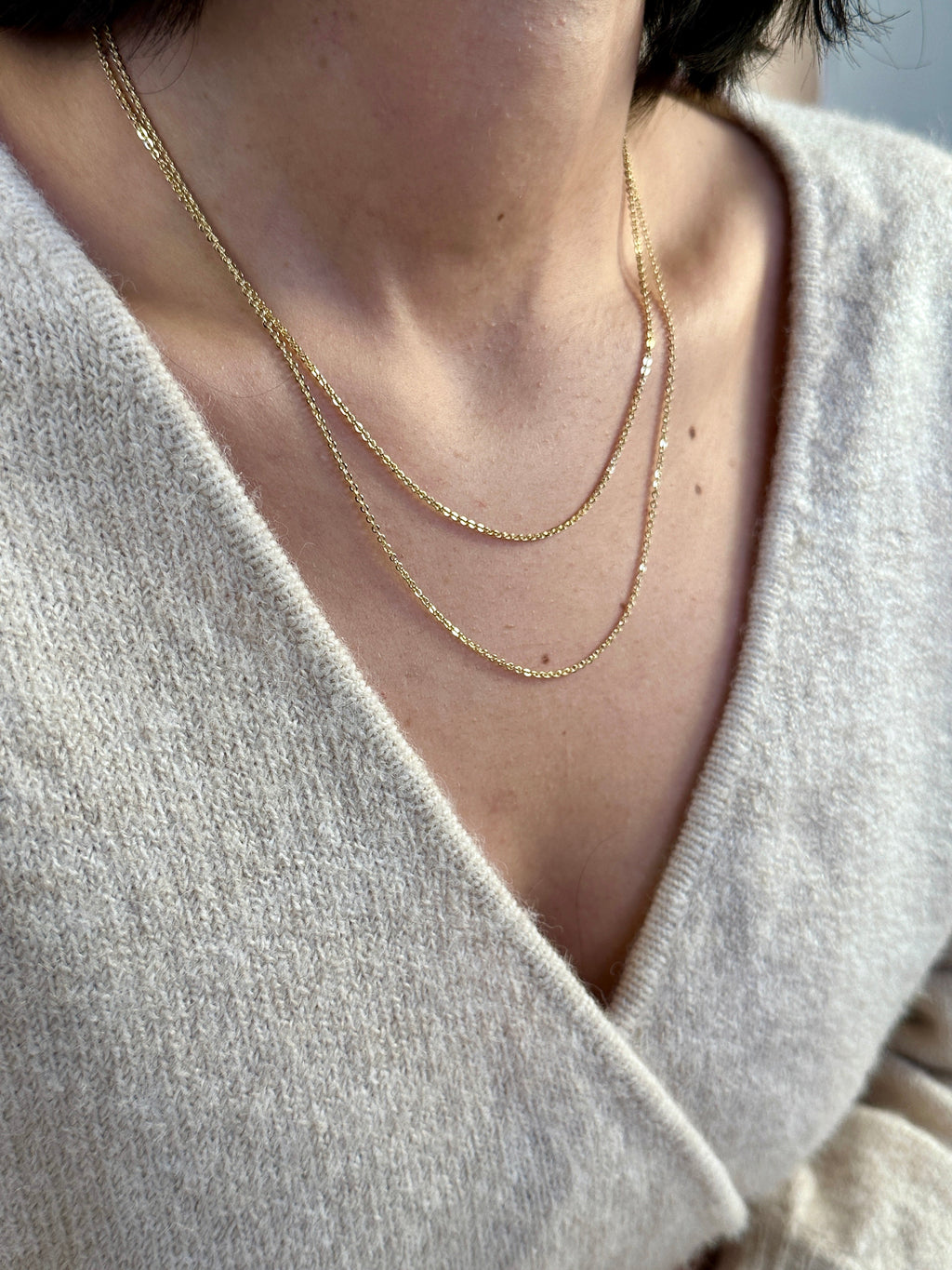 Mondsee 18k Gold Filled 1.45mm Cable Chain | 18k Gold Filled Jewelry
