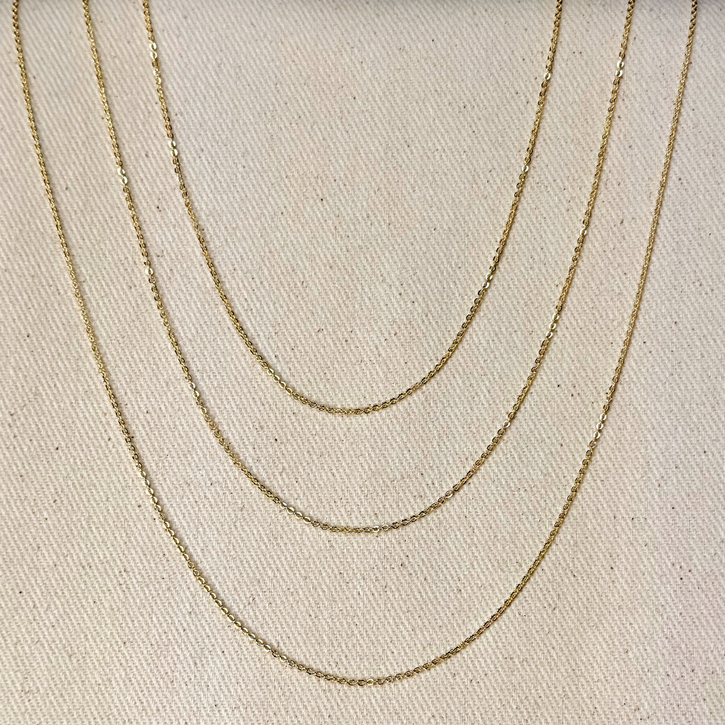 Mondsee 18k Gold Filled 1.45mm Cable Chain | 18k Gold Filled Jewelry