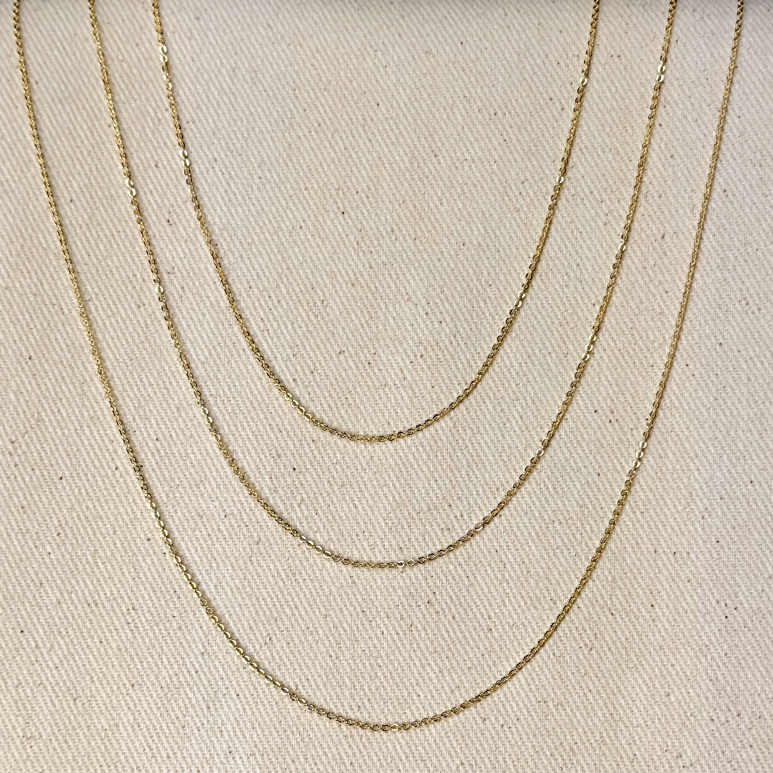 Mondsee 18k Gold Filled 1.45mm Cable Chain | 18k Gold Filled Jewelry