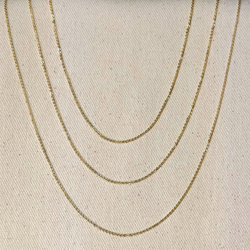 Mondsee 18k Gold Filled 1.45mm Cable Chain | 18k Gold Filled Jewelry