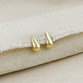 18k Gold Filled 15mm Teardrop Stud Earrings