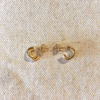 Mondsee 18k Gold Filled 10mm Mini Double Wire C-Hoop Earrings | 18k Gold Filled Jewelry