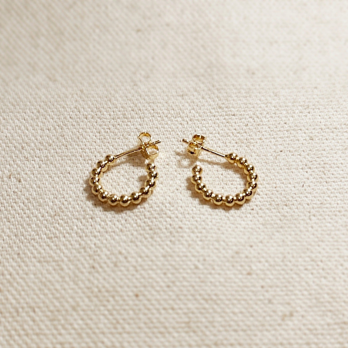 Dainty Beaded C-Hoop