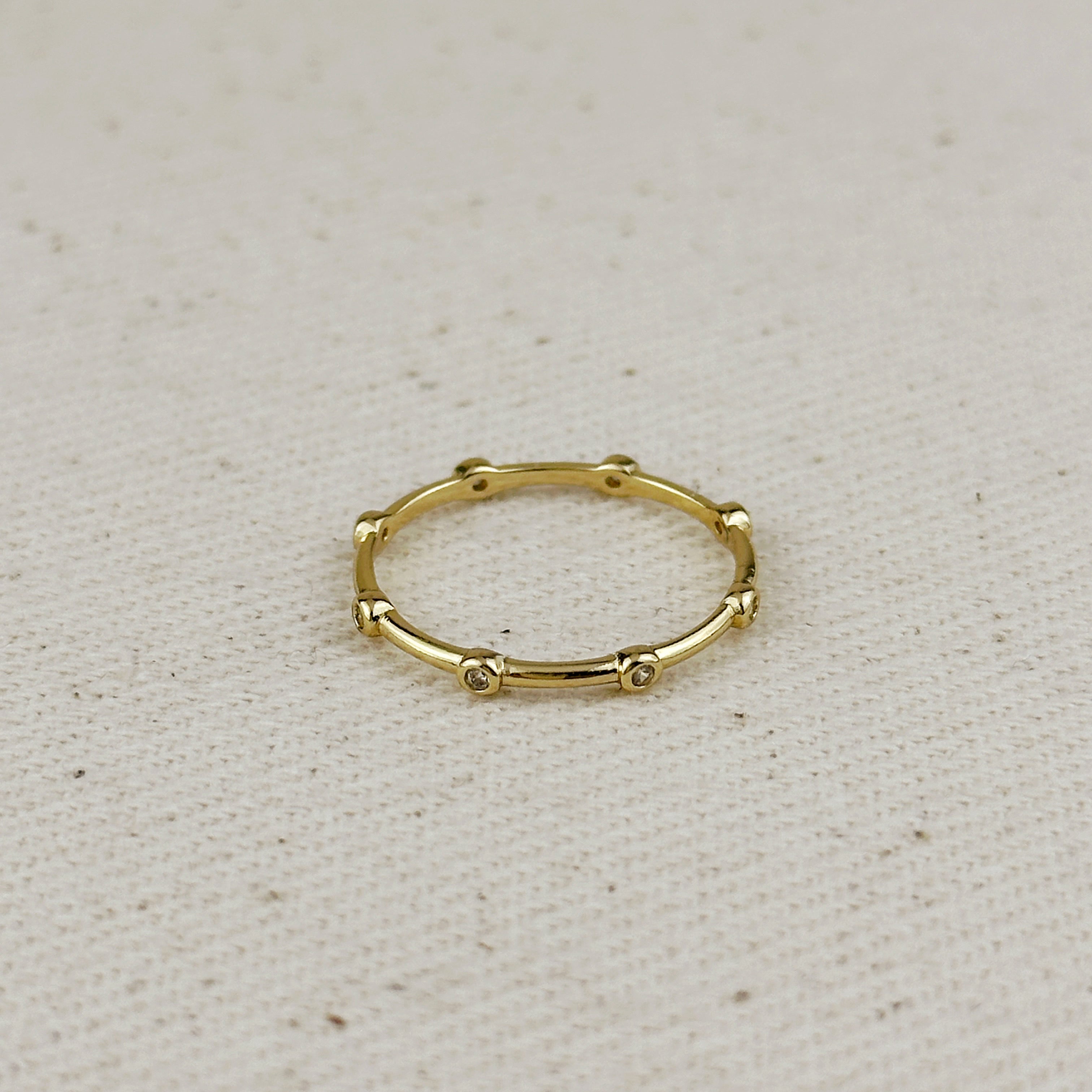 Mondsee 18k Gold Filled CZ Dots Infinity Band Ring | 18k Gold Filled Jewelry