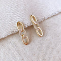 Mondsee 18k Gold Filled Faux Chain Drop Earrings | 18k Gold Filled Jewelry