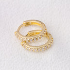 Mondsee 15mm CZ Hoop Earrings | 18k Gold Filled Jewelry