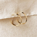 Mondsee 18k Gold Filled 40mm Hollow C-Hoop Earrings | 18k Gold Filled Jewelry