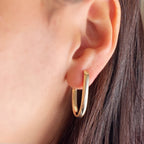 Mondsee 18k Gold Filled J Hoop Earrings | 18k Gold Filled Jewelry