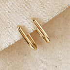 Mondsee 18k Gold Filled J Hoop Earrings | 18k Gold Filled Jewelry