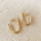 Mondsee 18k Gold Filled J Hoop Earrings | 18k Gold Filled Jewelry