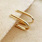 Mondsee 18k Gold Filled J Hoop Earrings | 18k Gold Filled Jewelry