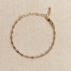 Mondsee 18k Gold Filled 3mm Mini Puffy Links Bracelet | 18k Gold Filled Jewelry
