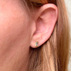 Mondsee 18k Gold Filled Baguette Birthstone Stud Earrings | 18k Gold Filled Jewelry