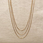Mondsee 1mm Box chain | 18k Gold Filled Jewelry