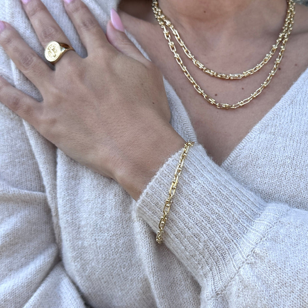 Mondsee 18k Gold Filled Link Chain Bracelet | 18k Gold Filled Jewelry