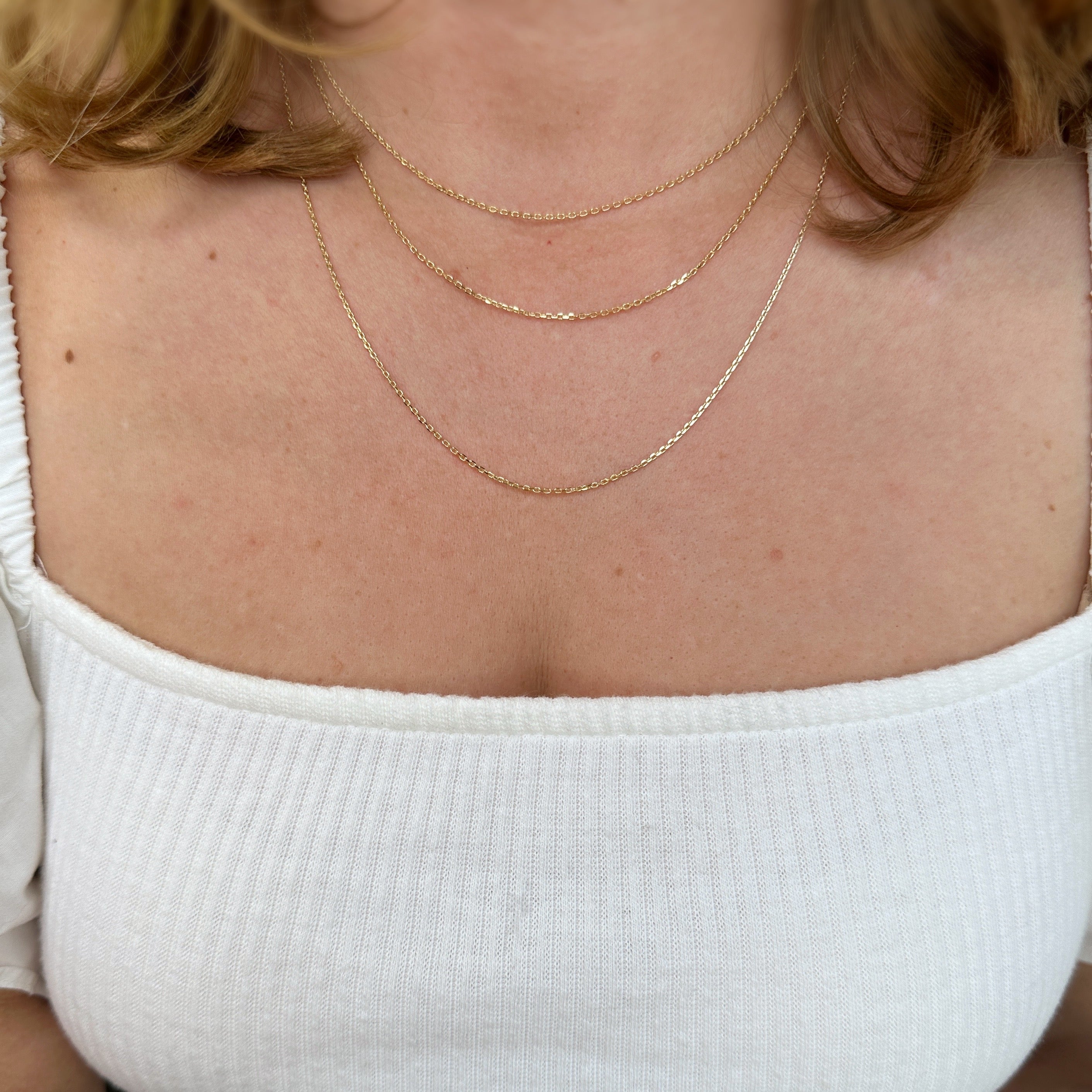 Mondsee 0.9mm Link Chain | 18k Gold Filled Jewelry